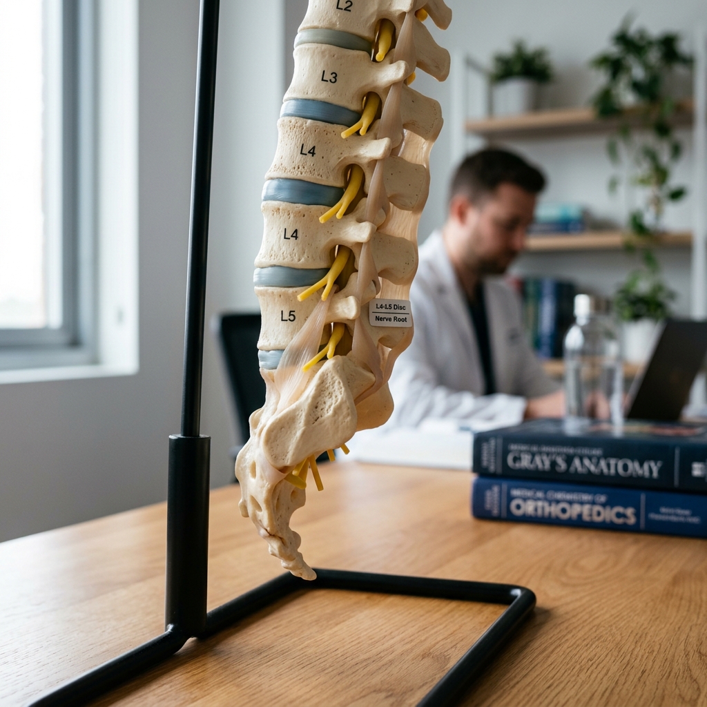 Anatomical spine and joint model in a clinical research and learning study