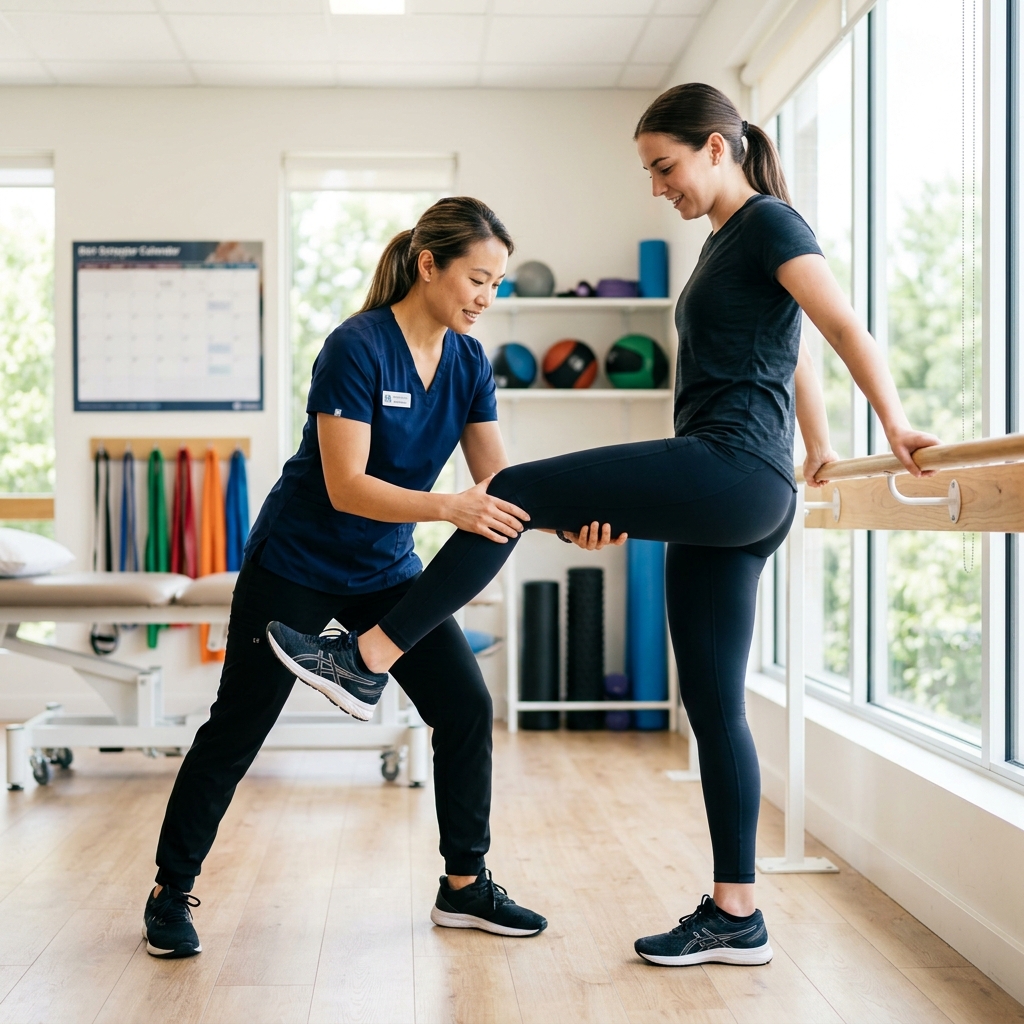 Clinical mobility and posture assessment conducted in patient's living room